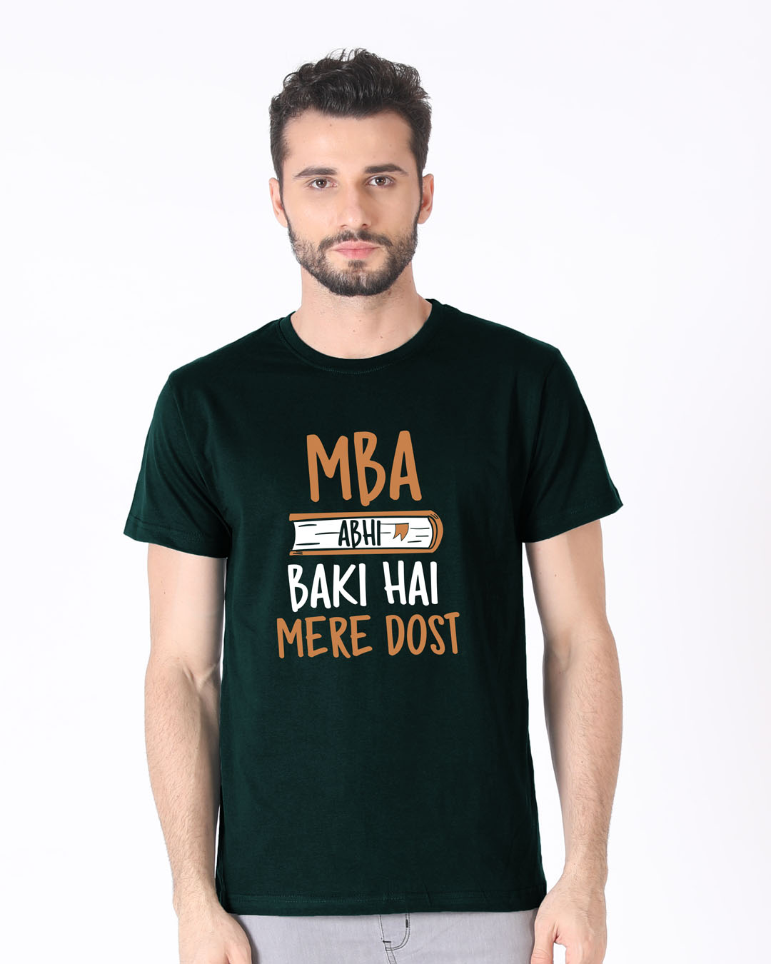 Shop Mba Abhi Baki Hai Half Sleeve T-Shirt-Back