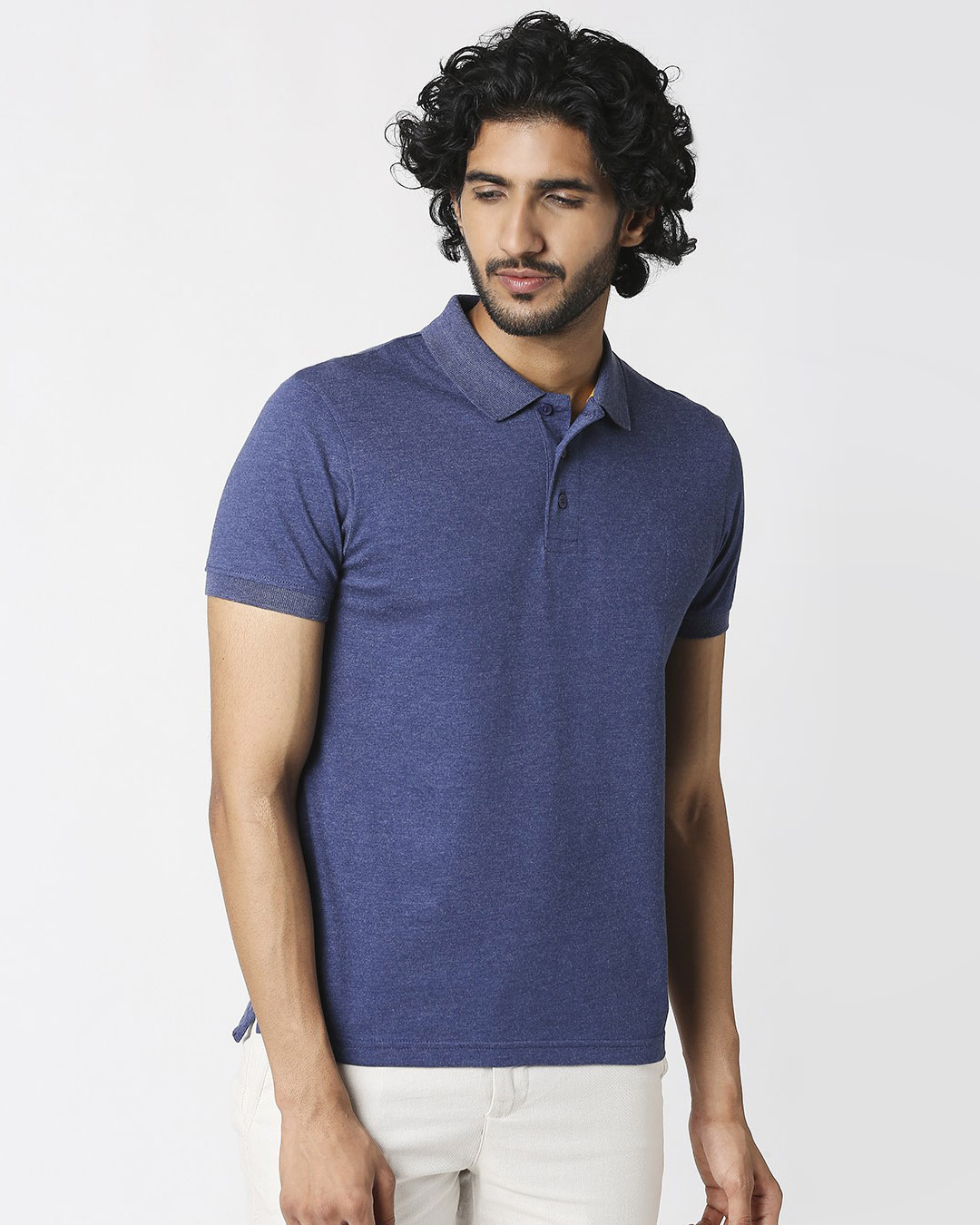 melange polo shirt