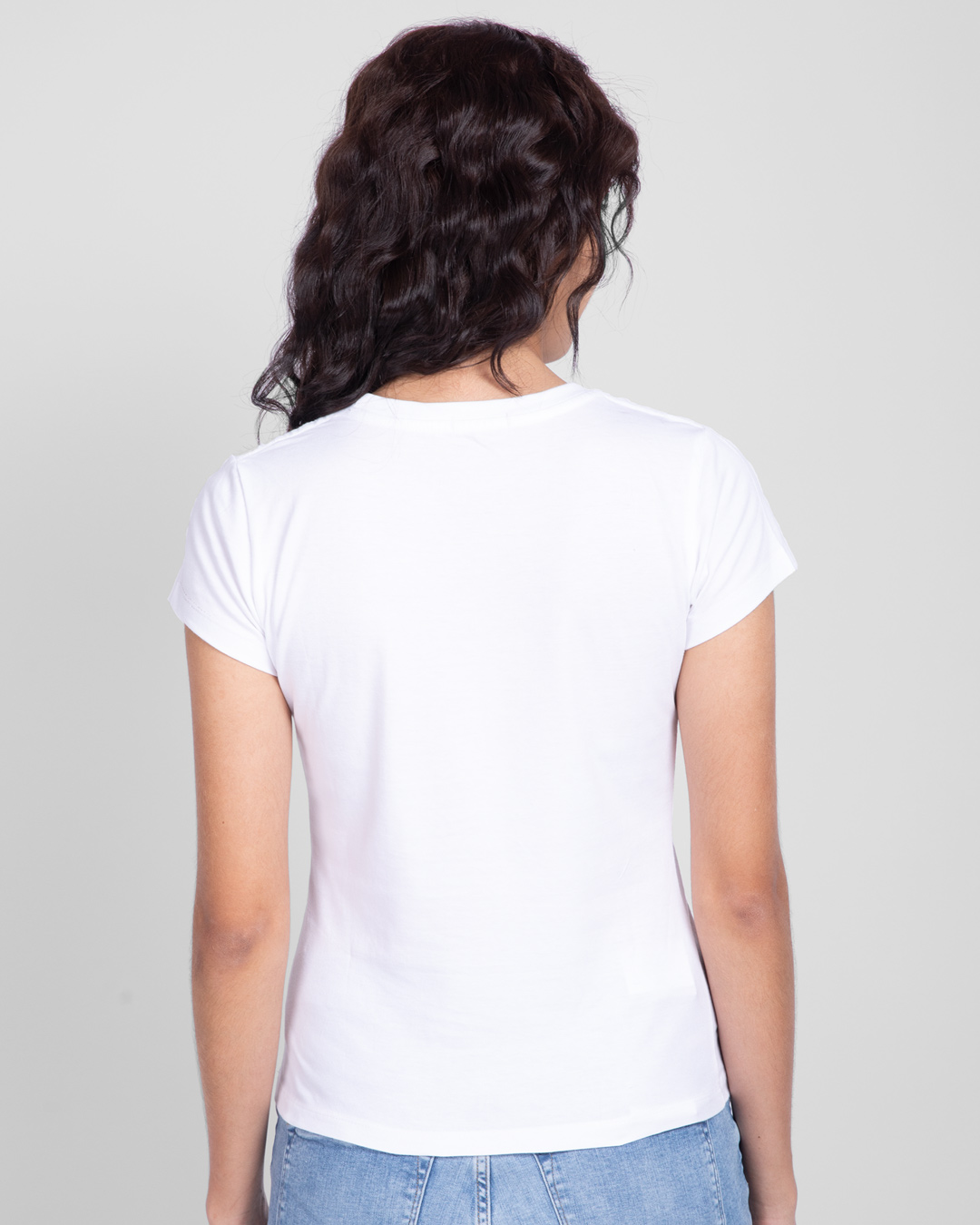 Shop Memsahab Memsahab Women's Printed White T-shirt-Back