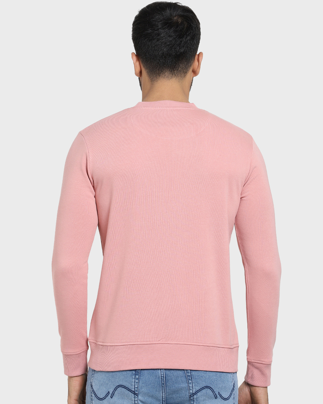 Shop Men's Pink Groot Badge Printed Sweatshirt-Back