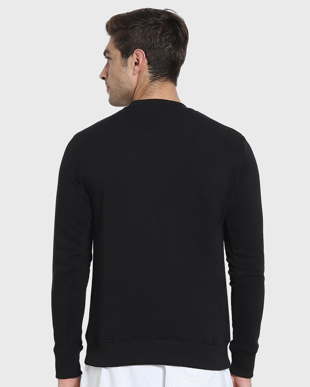 Shop Men's Black Batman Outline Logo (BML) Printed Sweatshirt-Back