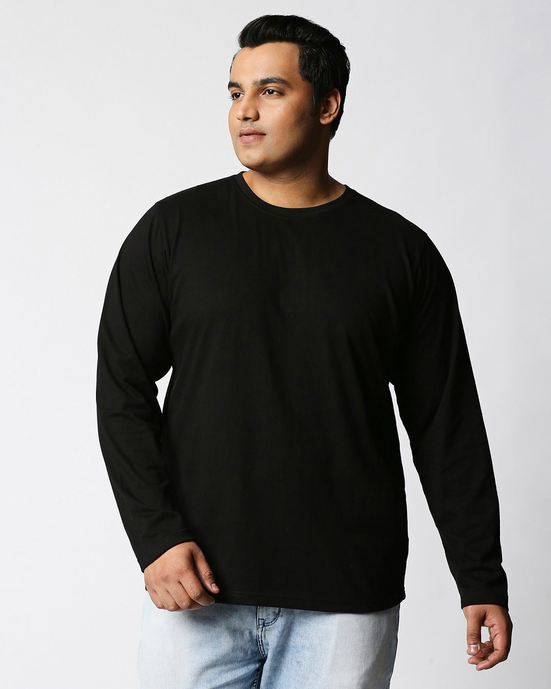 Shop Pack of 2 Men's Black & Grey Plus Size T-shirt-Back