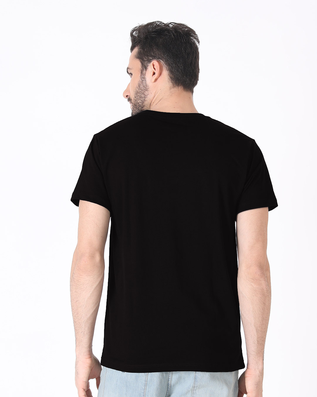 Shop Men's Black Panther Badge (AVL) Graphic Printed T-shirt-Back