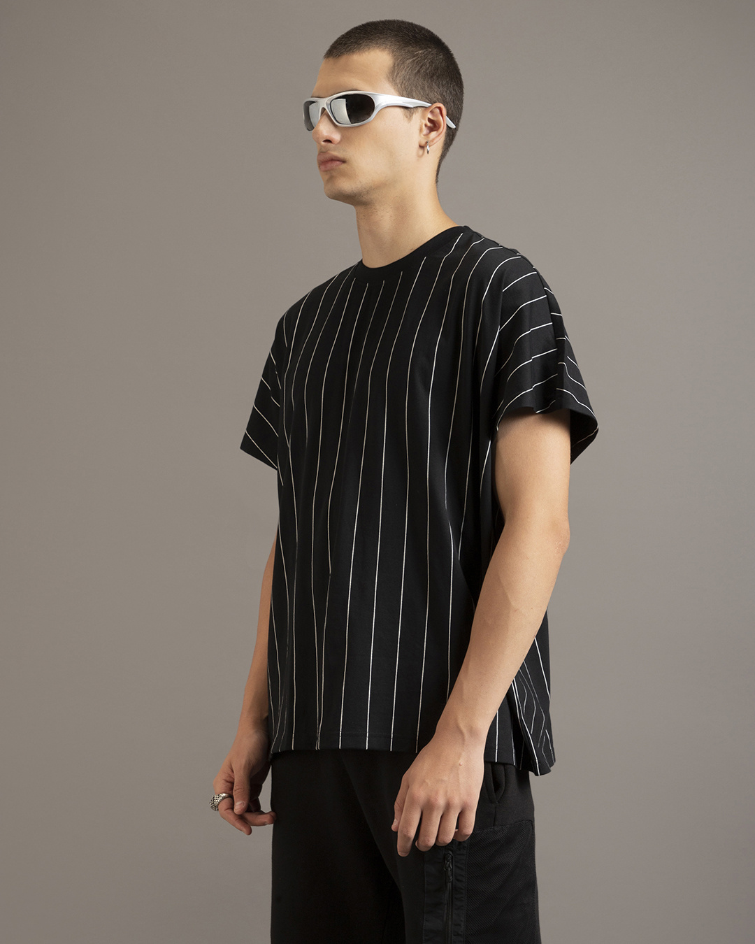 Shop Men Black Striped Monster Fit Vest-Back