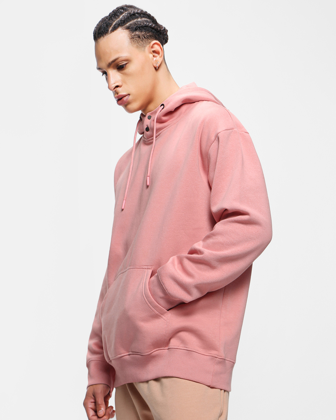 Shop Men's Pink Oversized Hoodie-Back