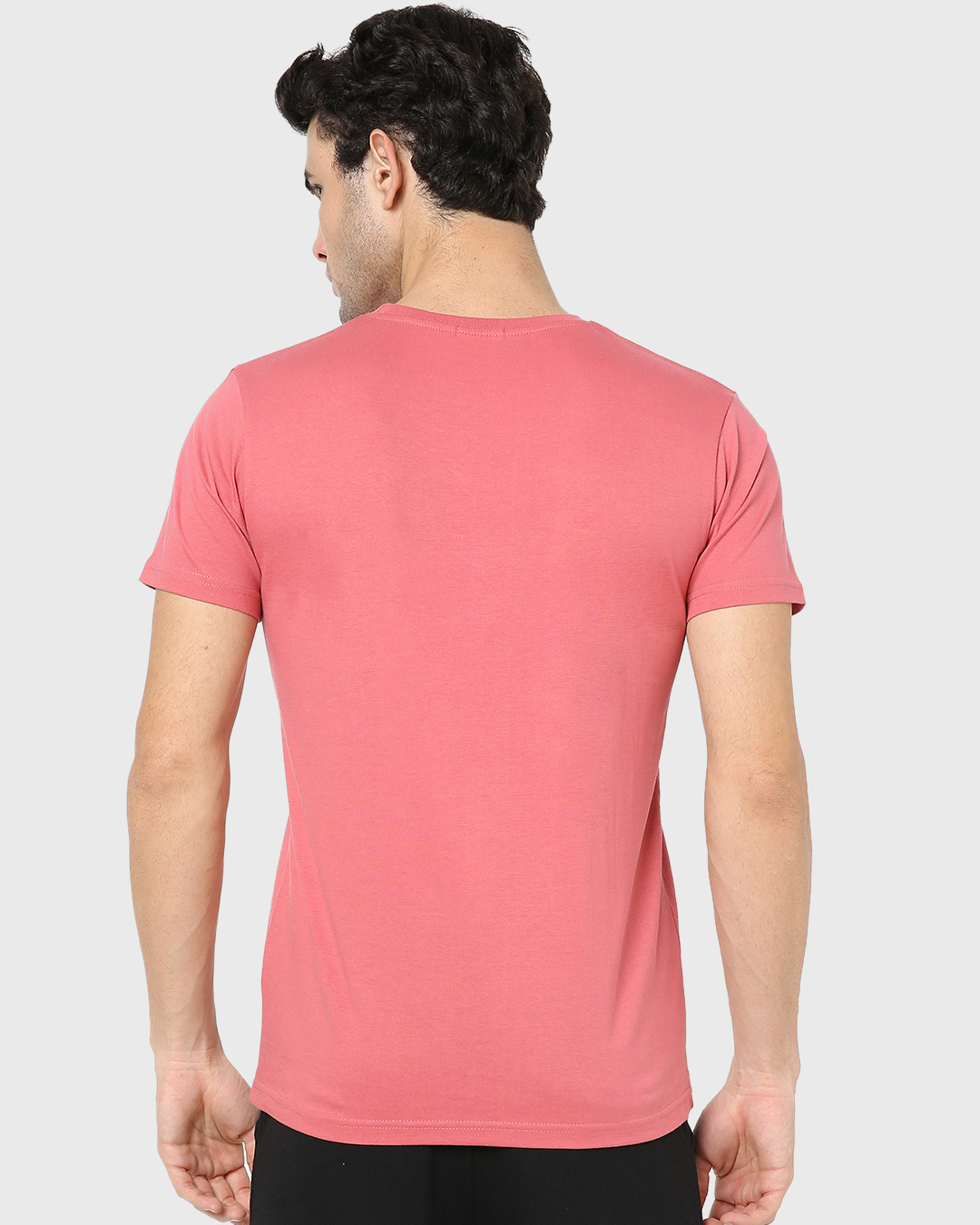 Shop Men's Pink Busy Doing Nothing Graphic Printed T-shirt-Back