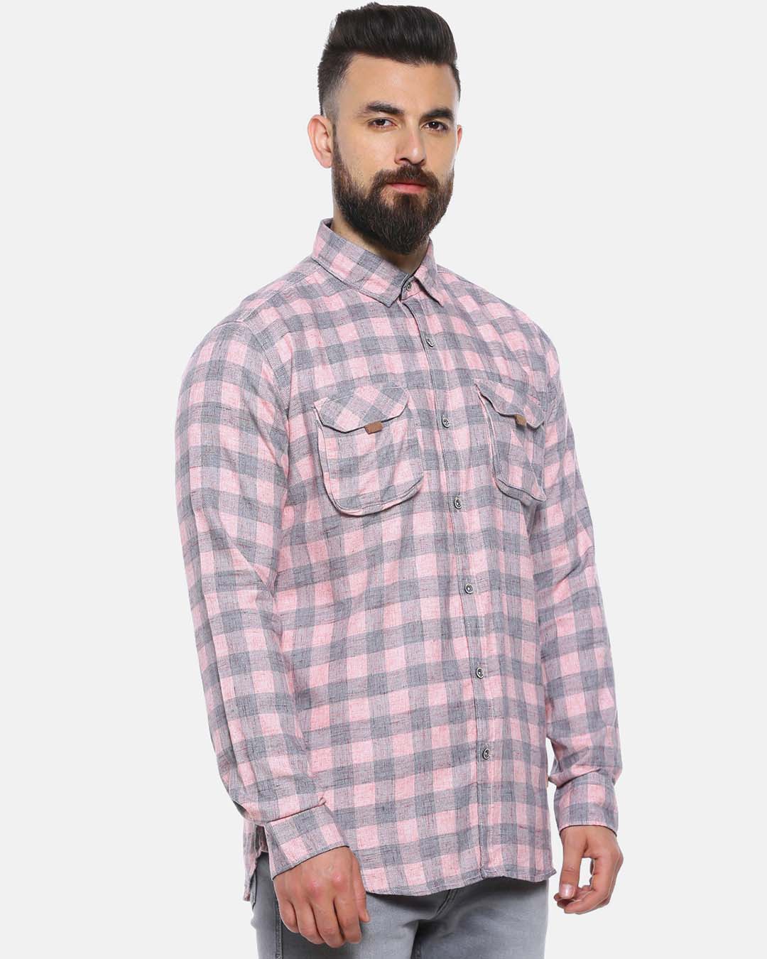 Shop Men Checks Stylish New Trends Spread Casual Shirt-Back