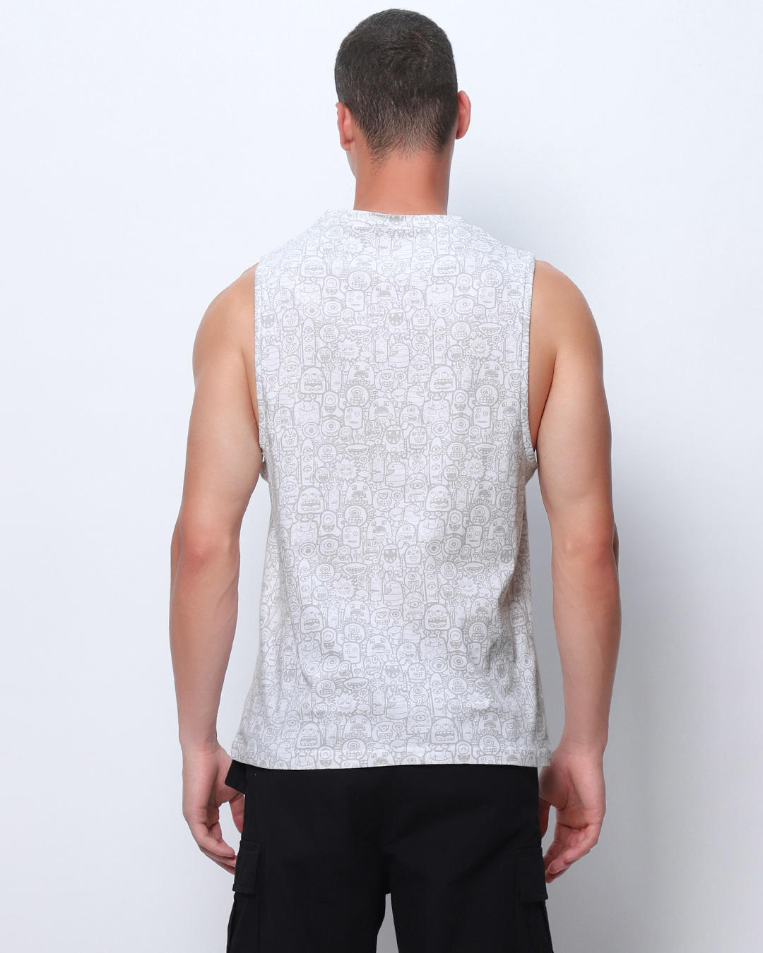 Bewakoof X Streetwear Men White Loose Vest