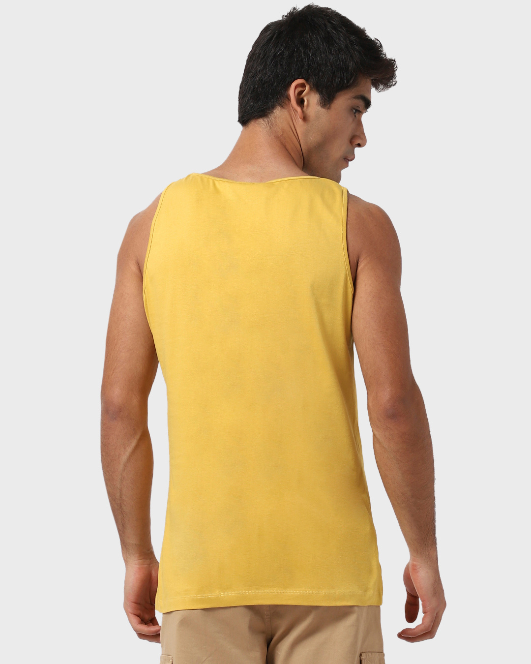 Shop Men's Yellow Game Over Minimal Typography Vest-Back