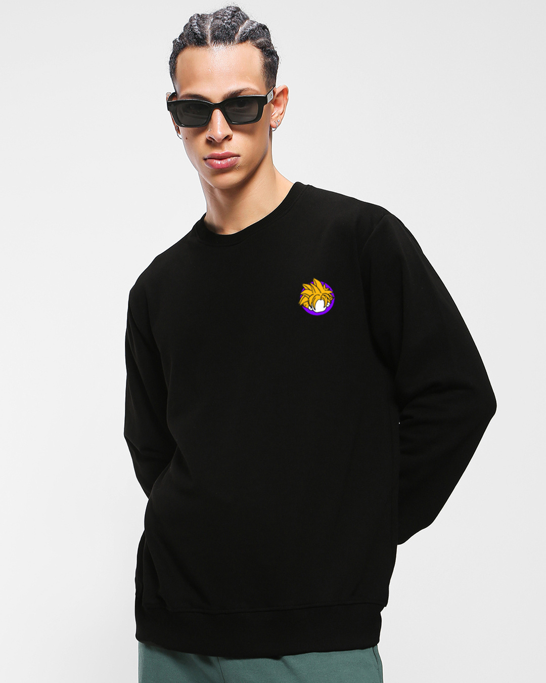 Shop Men's Black Gohan Graphic Printed Sweatshirt-Back