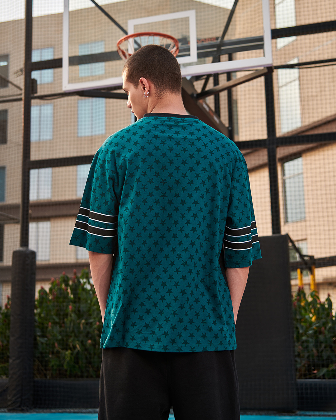 Buy Mens Green Luca All Over Printed Super Loose Fit T Shirt Online At Bewakoof 9779