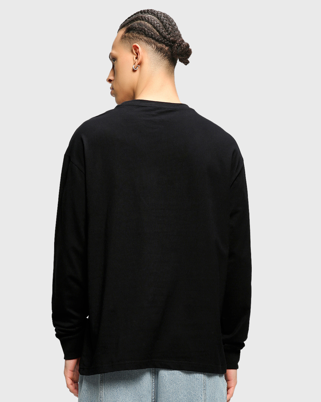 Shop Men's Black Kung Fu Sounds Graphic Printed Oversized T-shirt-Back