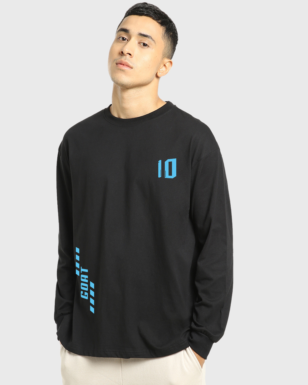 Buy Men's Black Messi 2.7 Graphic Printed Oversized T-shirt Online at  Bewakoof