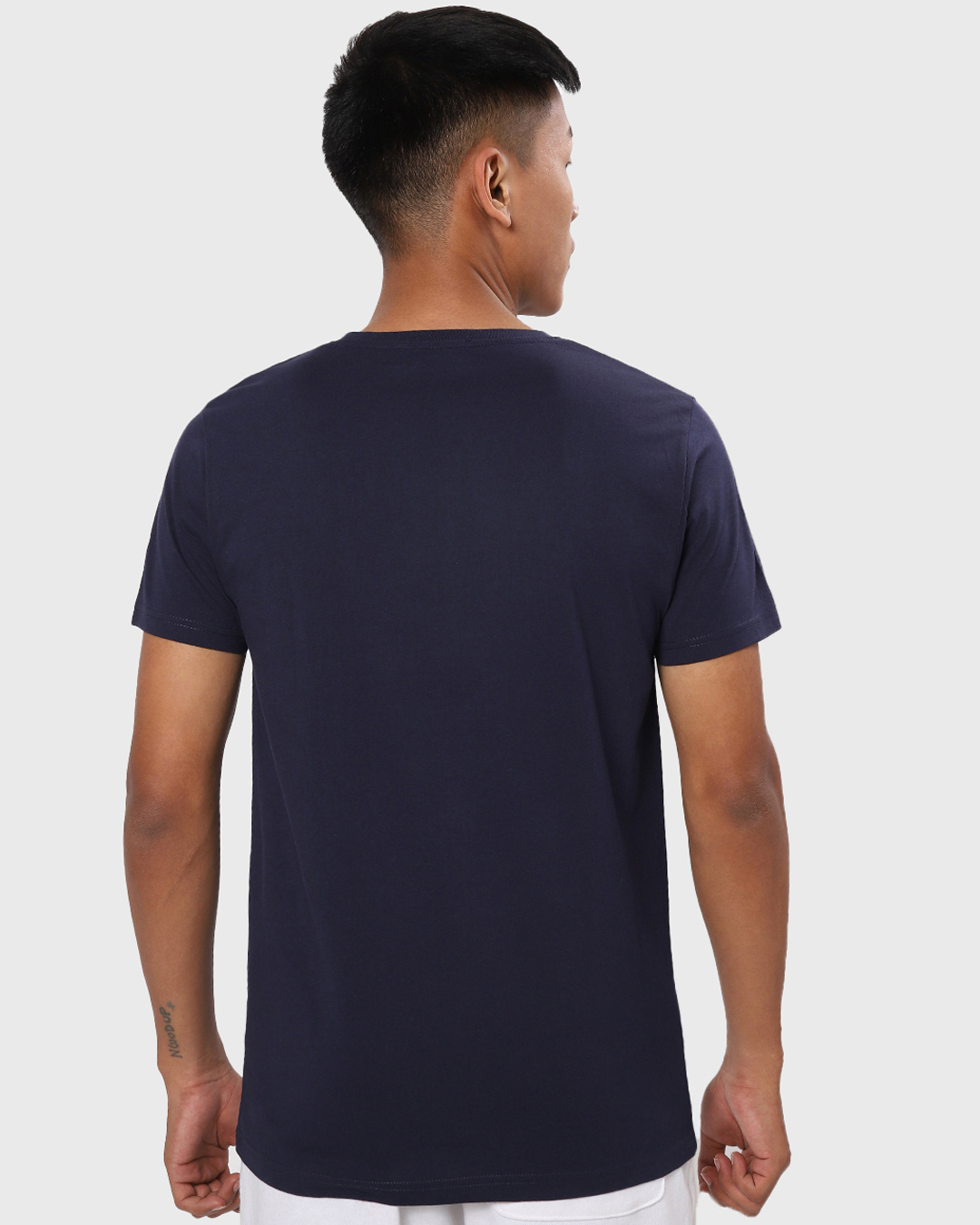 Shop Men's Navy Blue Balance Baby Graphic Printed T-shirt-Back