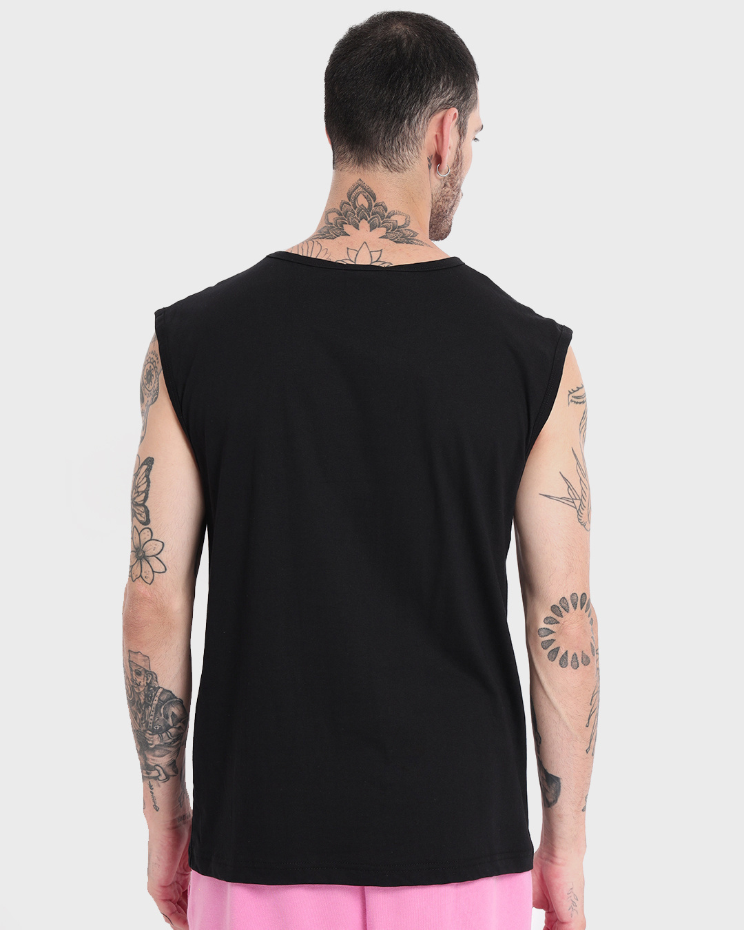 Shop Men's Black Off Road Jeep Graphic Printed Oversized Vest-Back