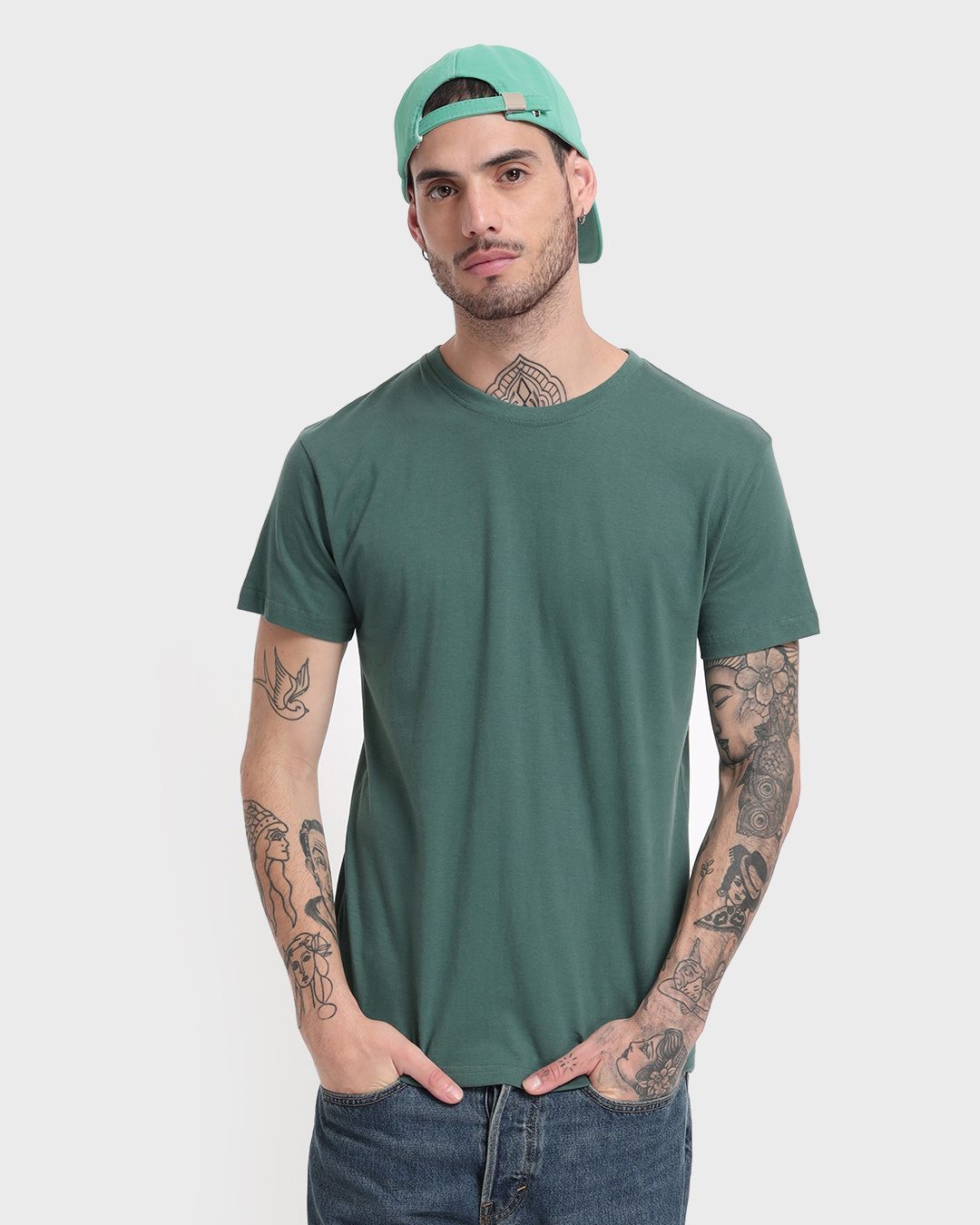 Olive green hot sale t shirt bewakoof