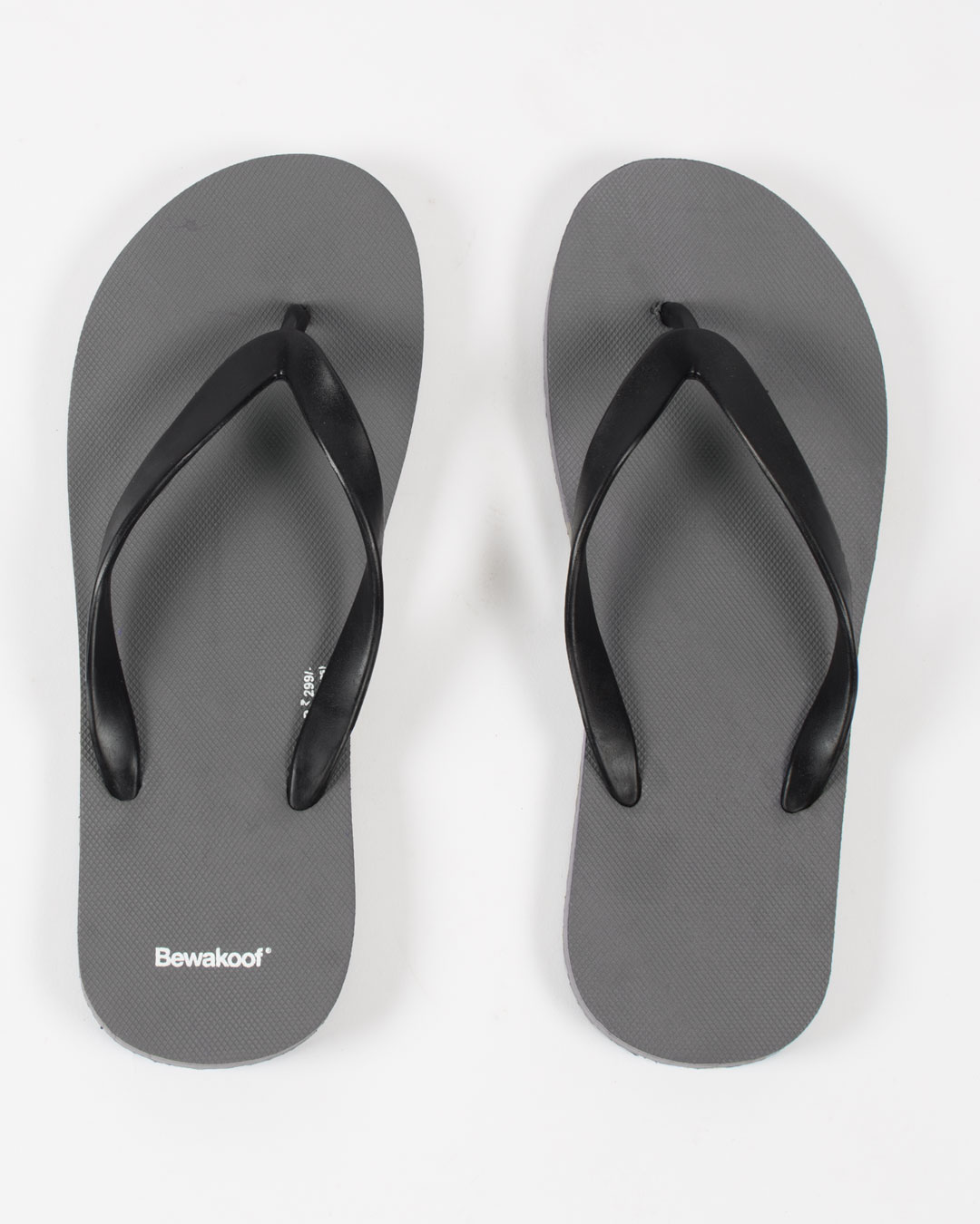 Shop Men Overcast Grey Plain Flip Flops-Back