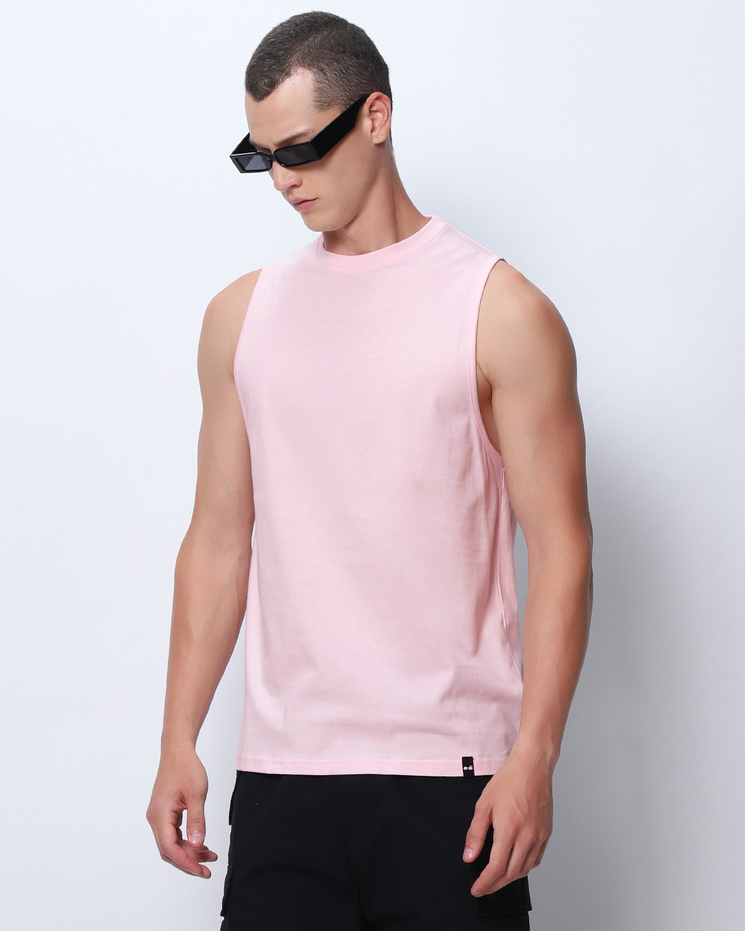 Shop Men's Pink Oversized Vest-Back
