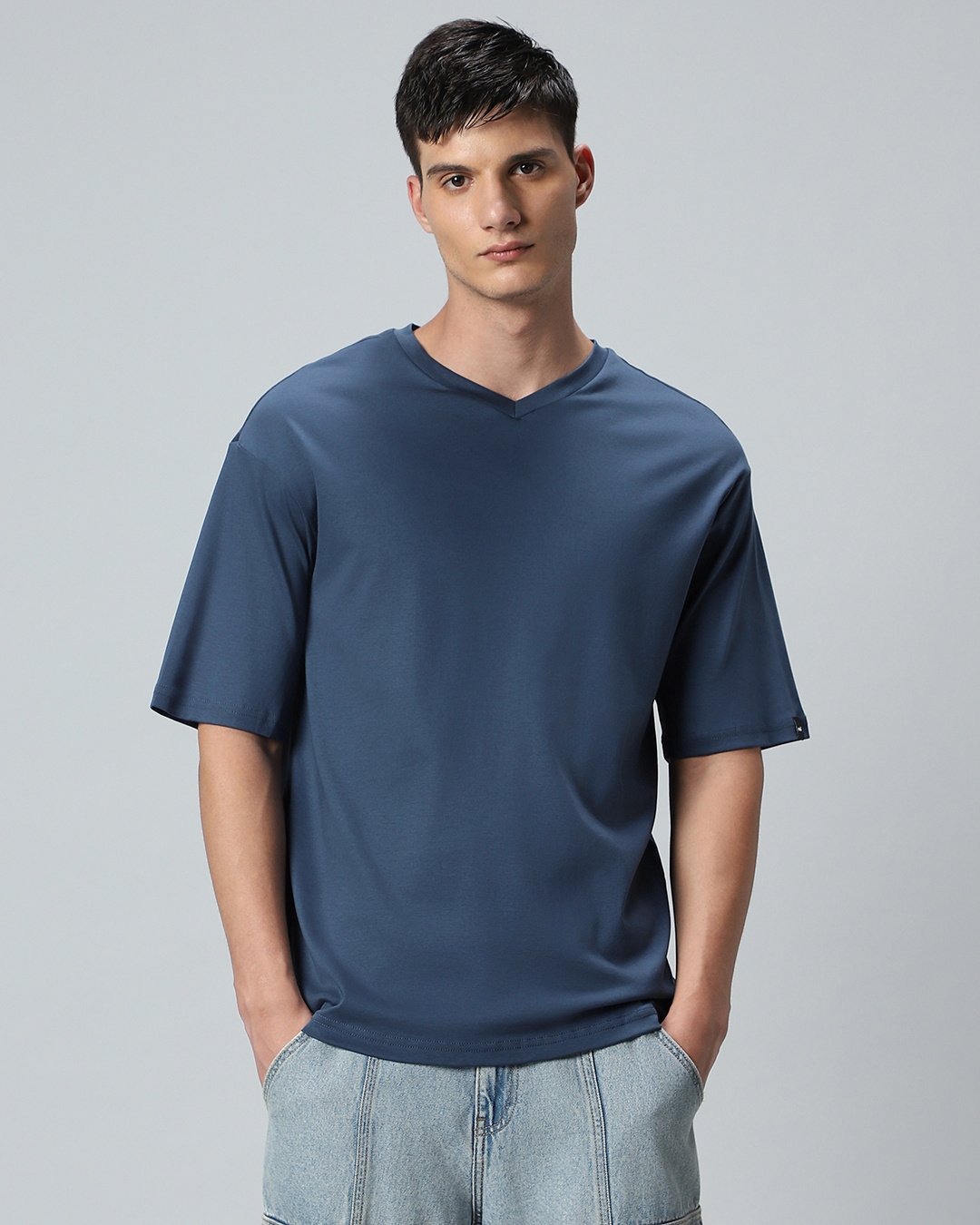 Buy Men's Blue Oversized T-shirt Online at Bewakoof