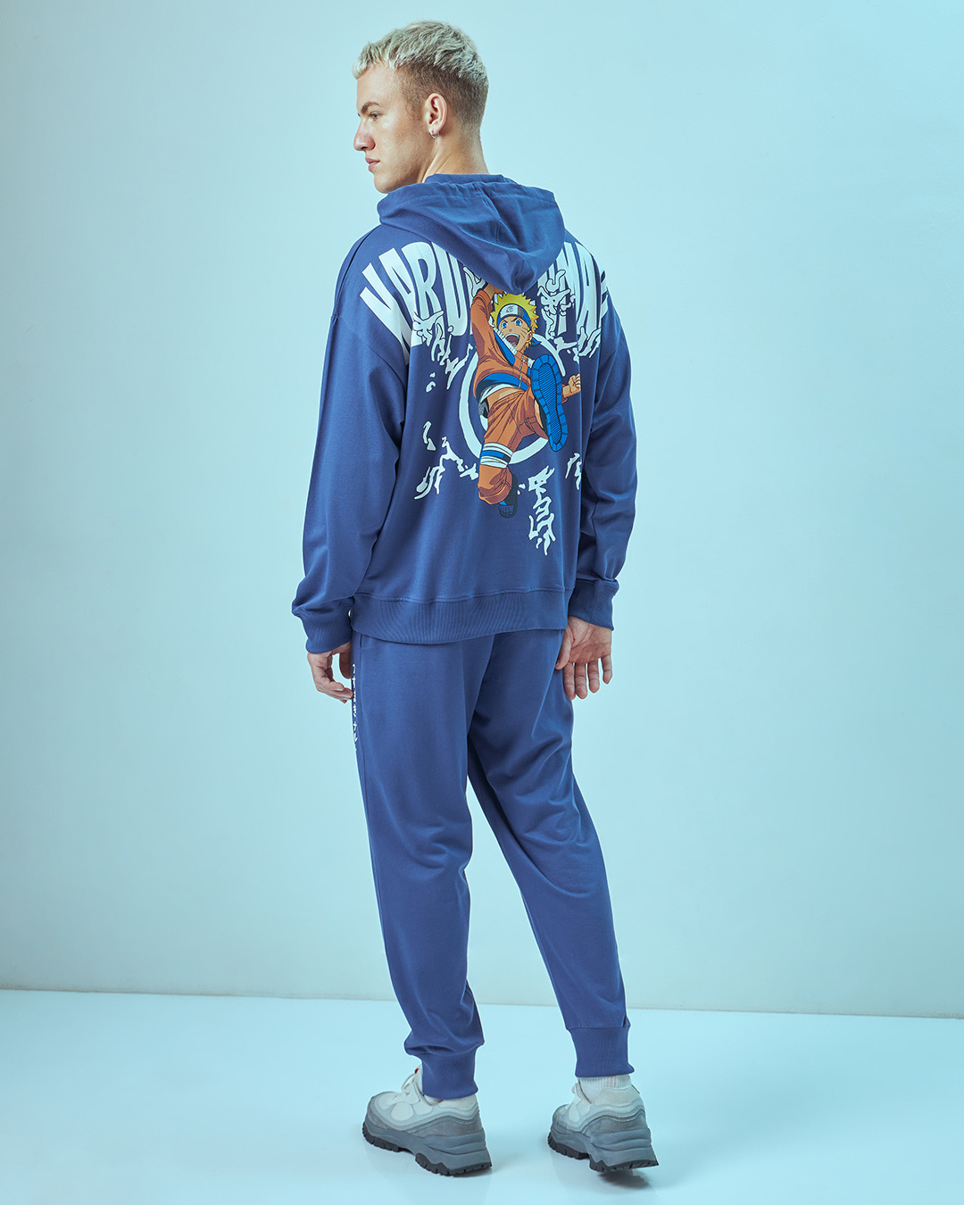 Buy Men's Blue Naruto Graphic Printed Oversized Co-ordinates Online in ...