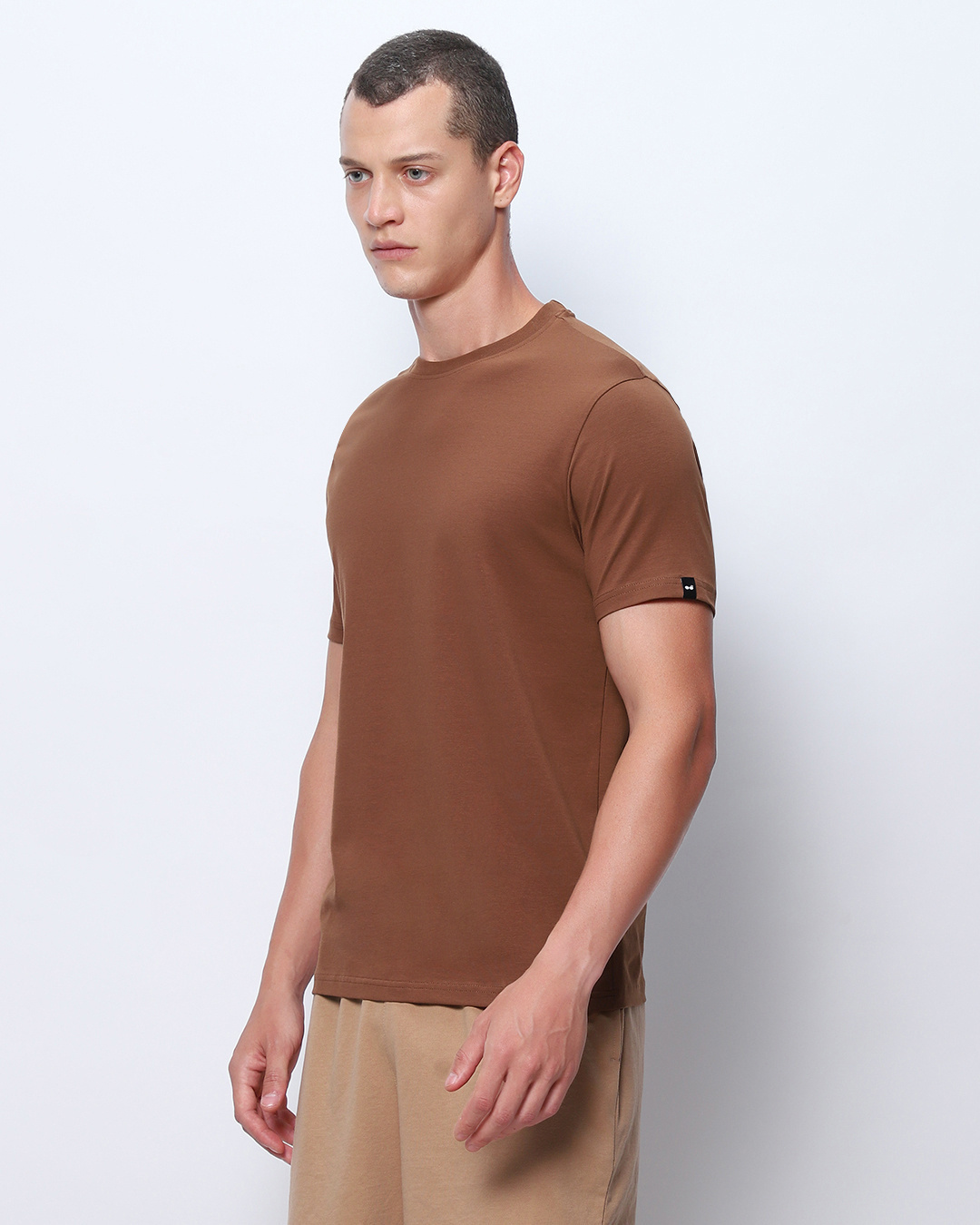 Shop Men's Brown T-shirt-Back