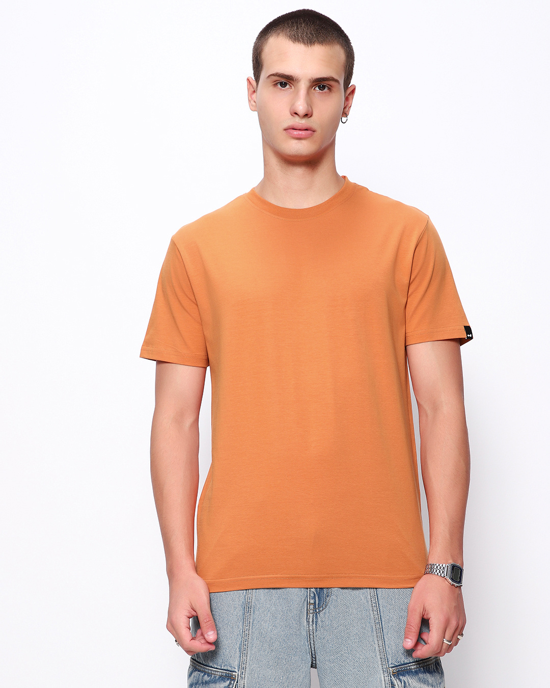 Shop Men's Orange T-shirt-Back