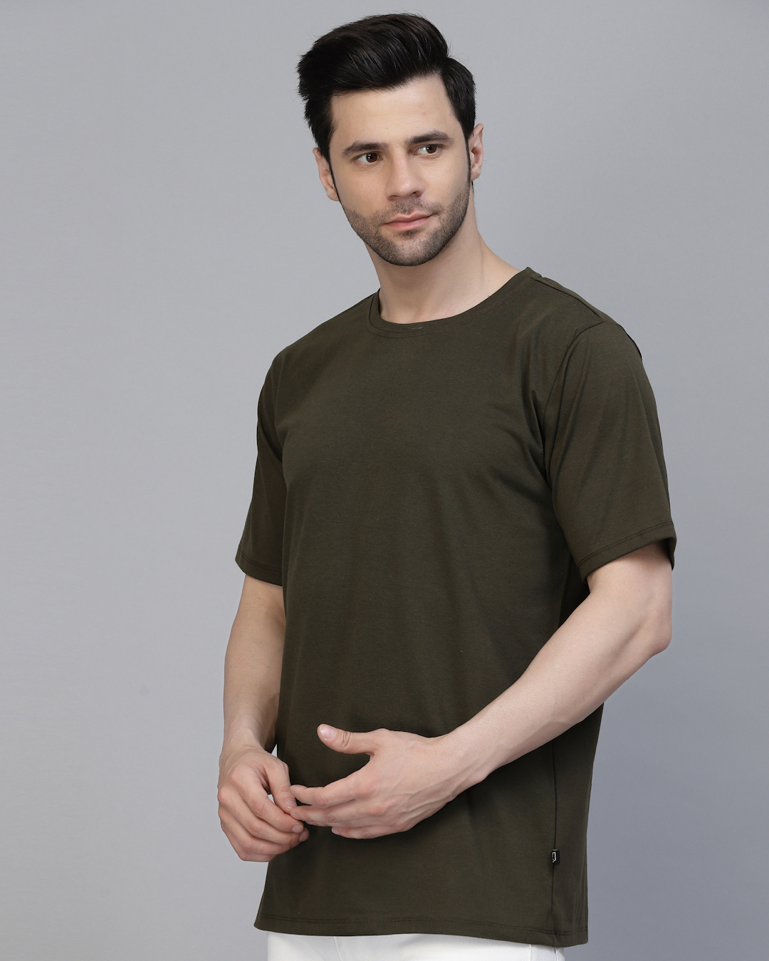 Buy Men's Army Green Printed T-shirt Online at Bewakoof