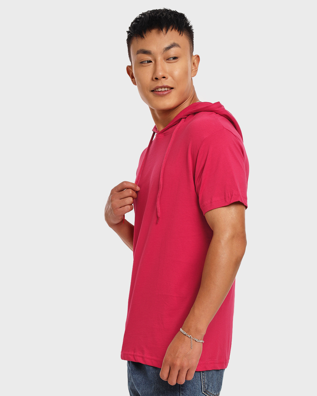 Shop Men's Auro Red Hoodie T-shirt-Back