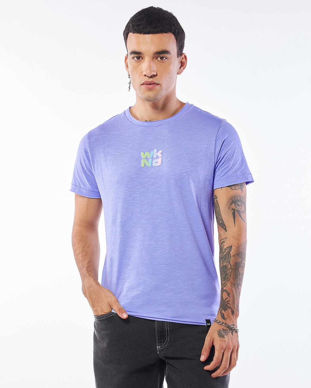 Shop Men's Baby Lavender Chill Out Graphic Printed T-shirt-Back