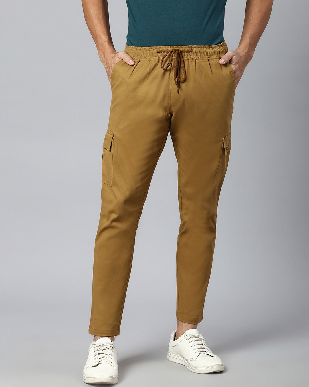 Buy Men's Beige Cargo Trousers Online at Bewakoof