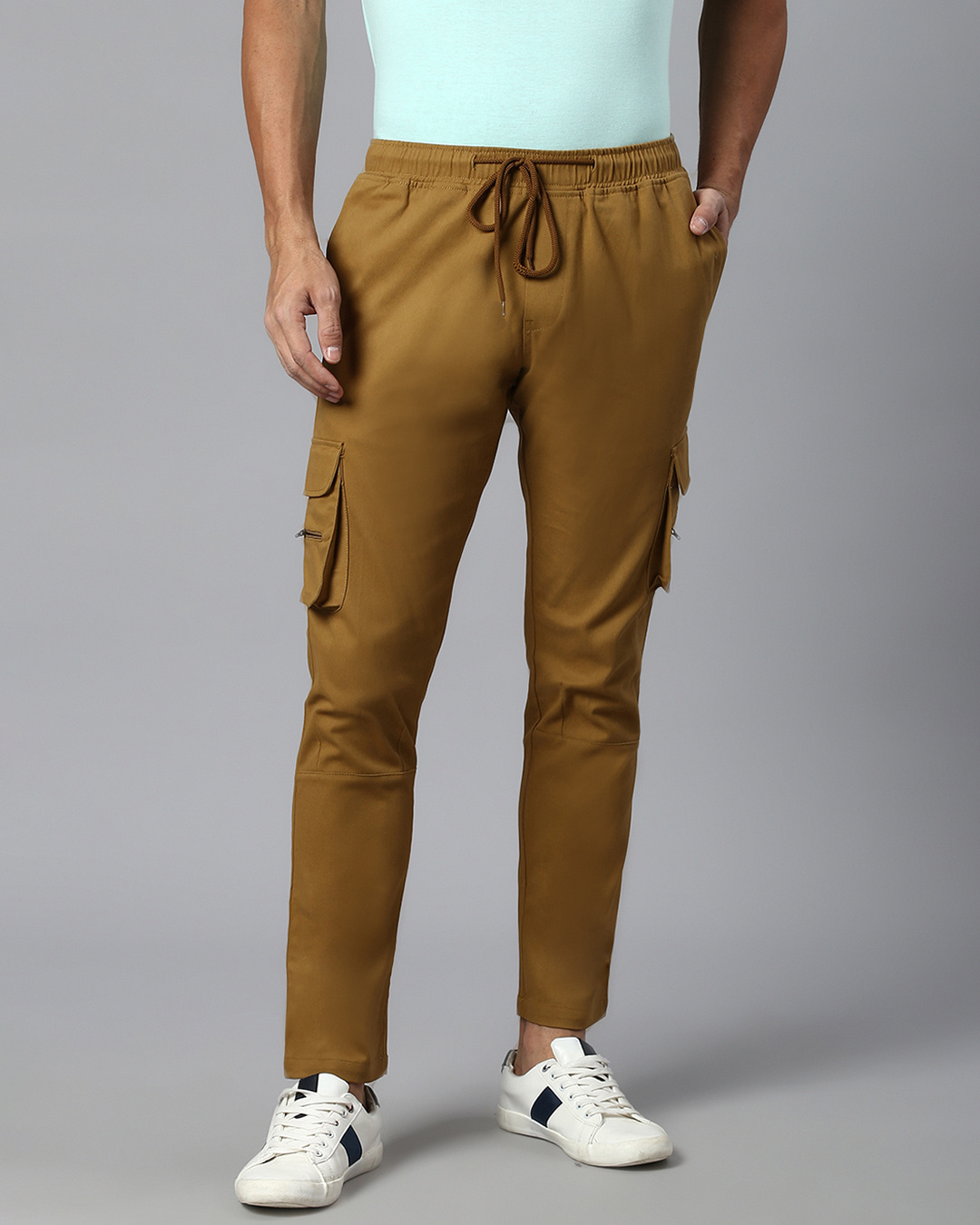 Buy Mens Beige Cargo Trousers Online At Bewakoof 6906