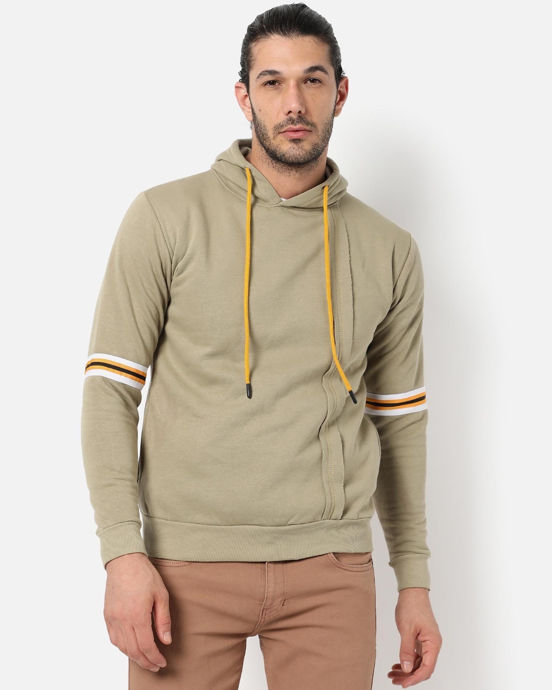 Buy Men's Beige Hooded Sweatshirt Online at Bewakoof — free download