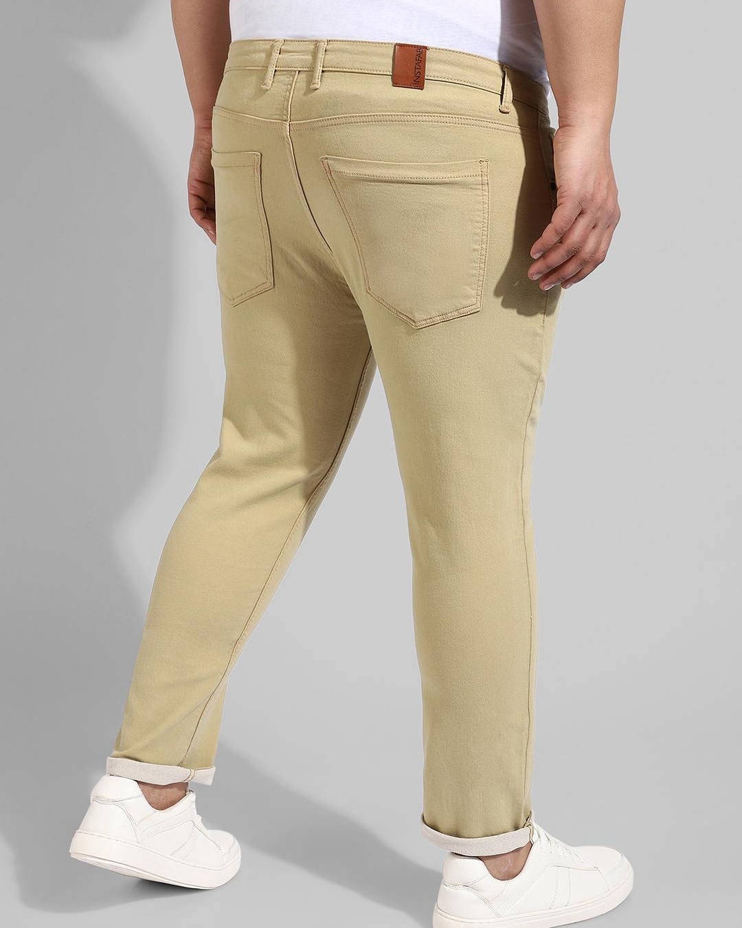 Shop Men's Beige Jeans-Back