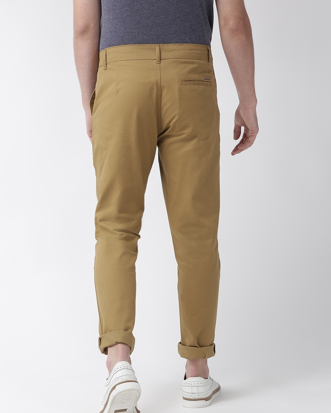 Shop Men's Beige Slim Fit Chinos-Back