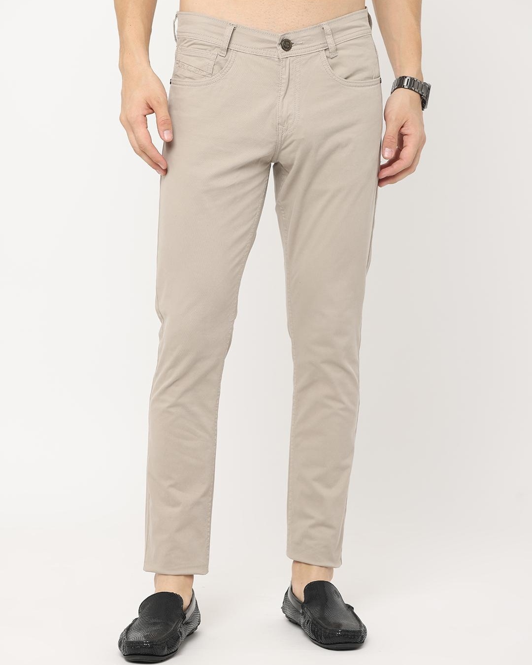 Buy Men's Beige Slim Fit Jeans Online at Bewakoof