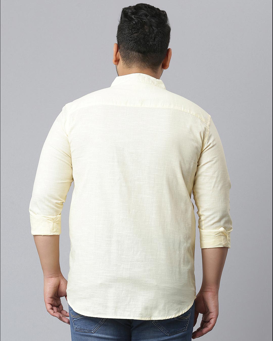 Shop Men's Beige Stylish Full Sleeve Casual Shirt-Back