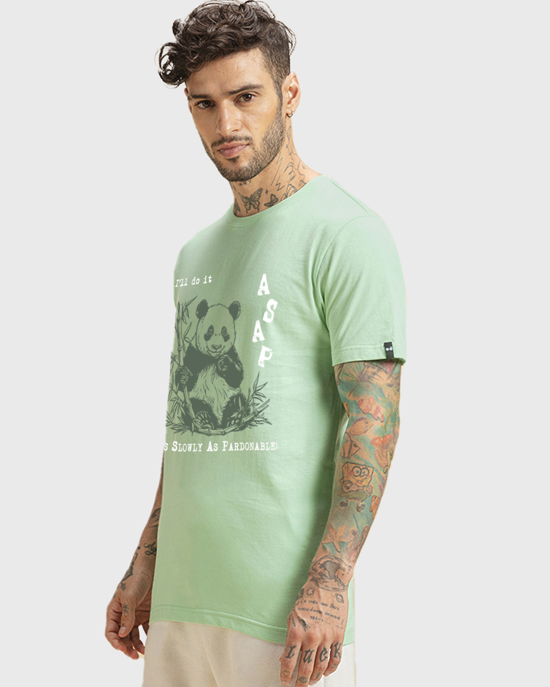 Shop Men's Bird Egg Green ASAP Graphic Printed T-shirt-Back