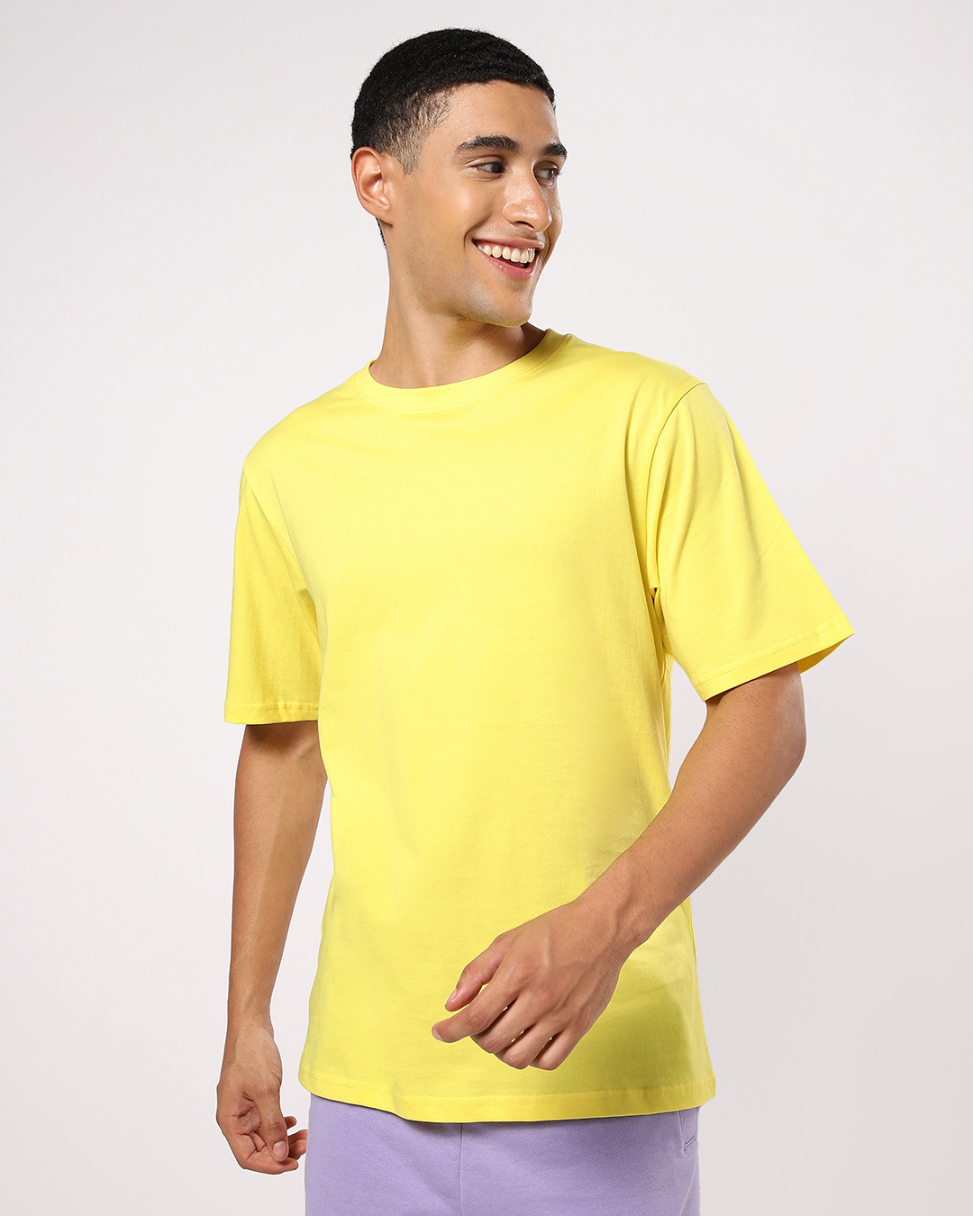 Shop Men's Birthday Yellow Oversized T-shirt-Back