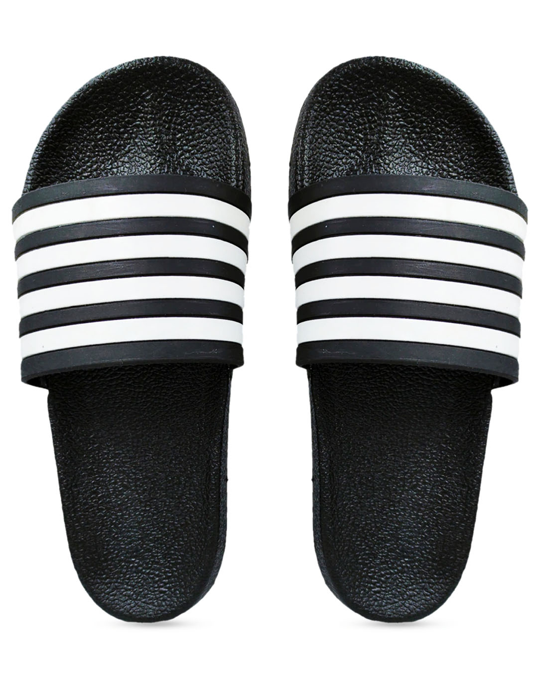 Shop Men's Black 4line Classy Flip Flops & Sliders-Back