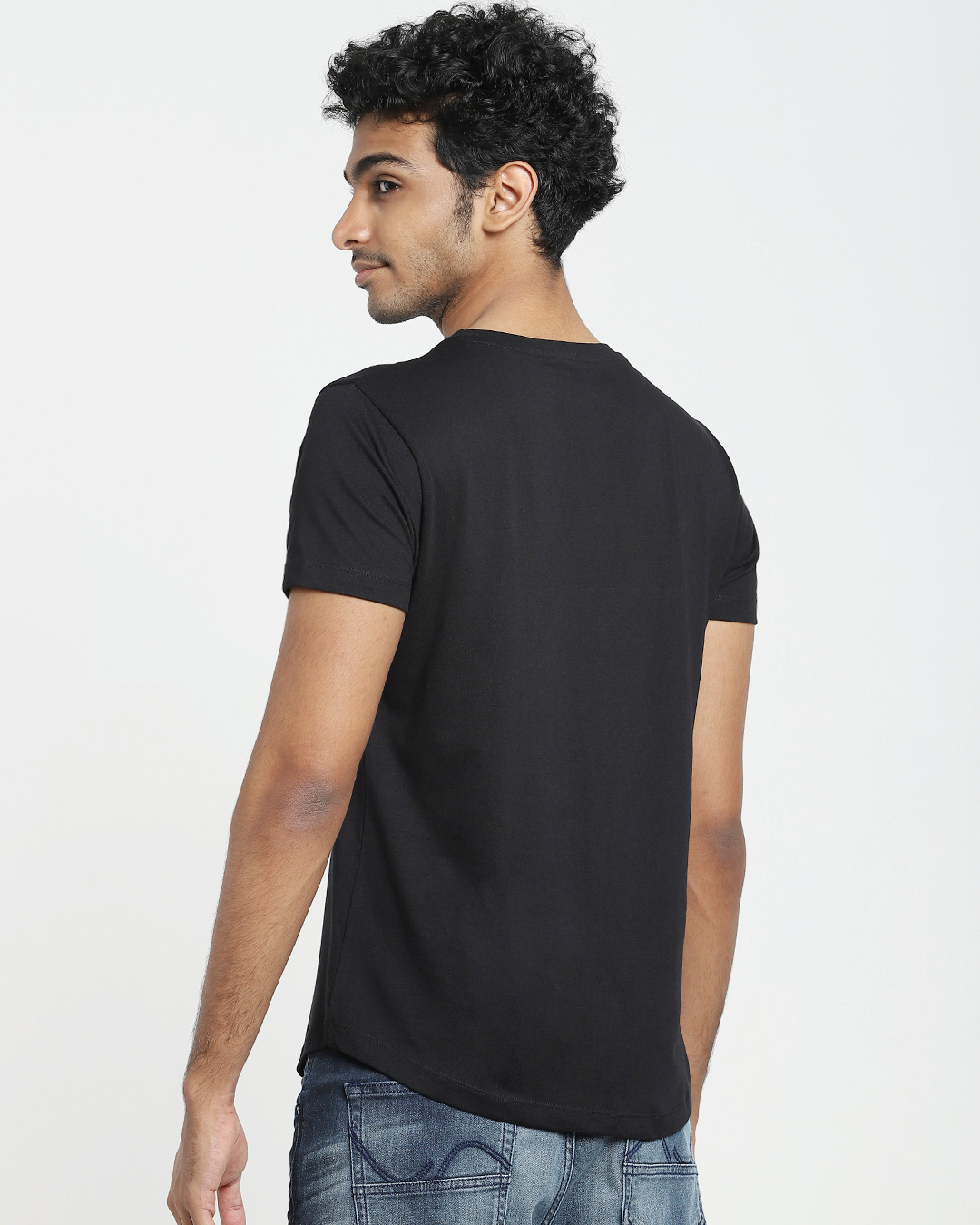 Shop Men's Black 4x4 Life Apple Cut T-shirt-Back