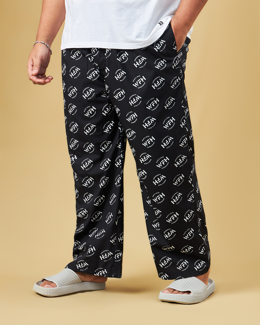 Buy Women's Black All Over Polka Printed Pyjamas Online in India at Bewakoof