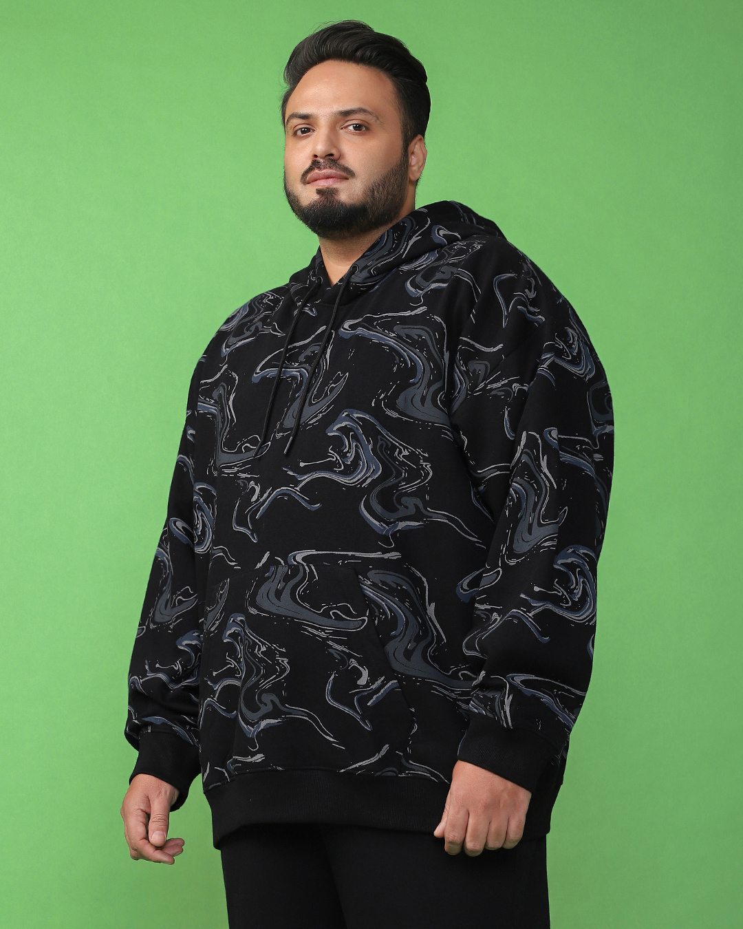 Onldea L S Oversize Shirt Black Aop Aop main image 1
