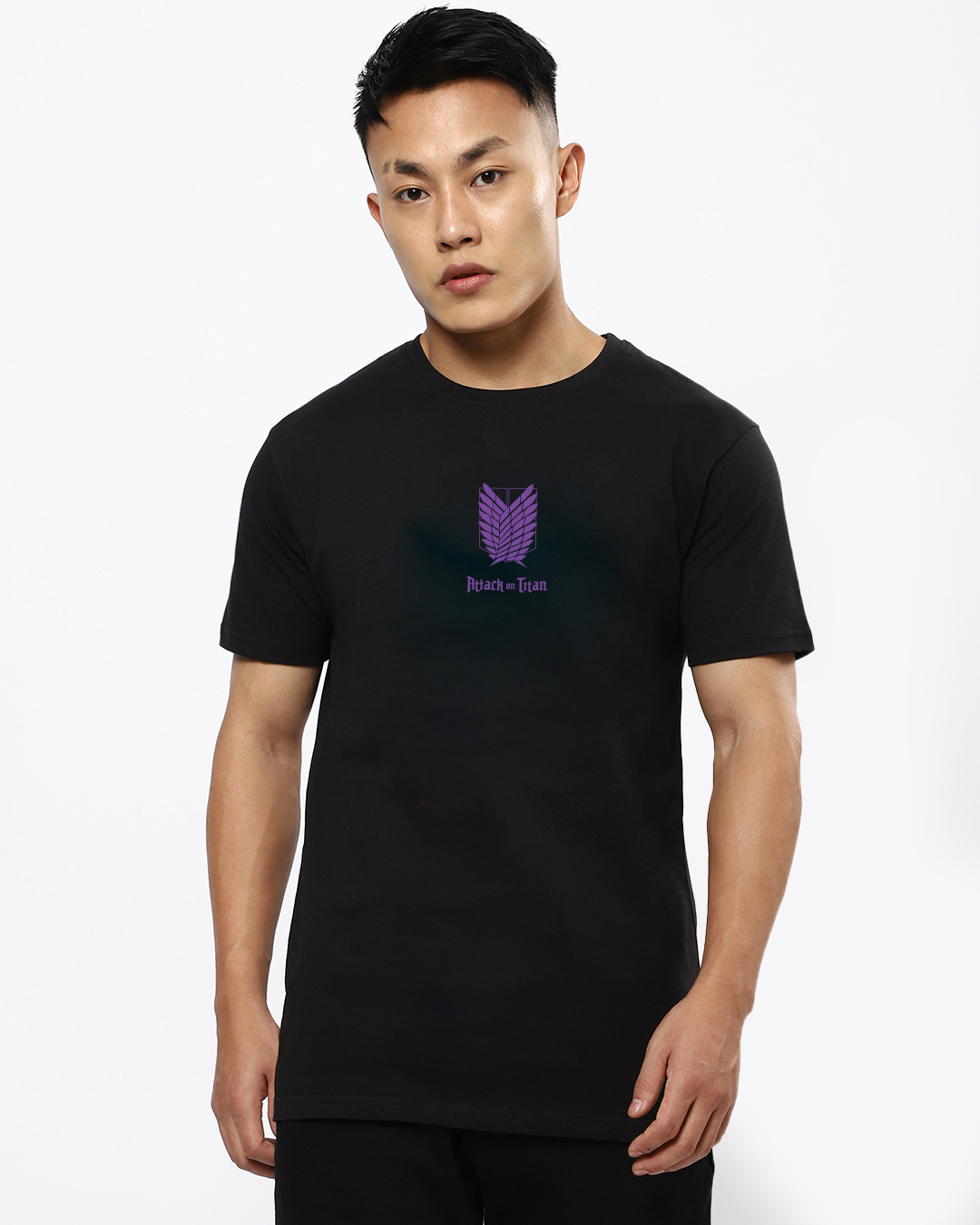 Shop Men's Black AOT Founding Titan Graphic Printed T-shirt-Back
