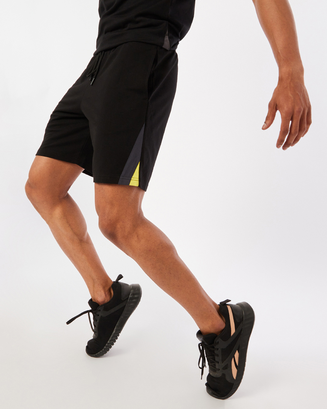 Shop Men's Black Athleisure Shorts-Back