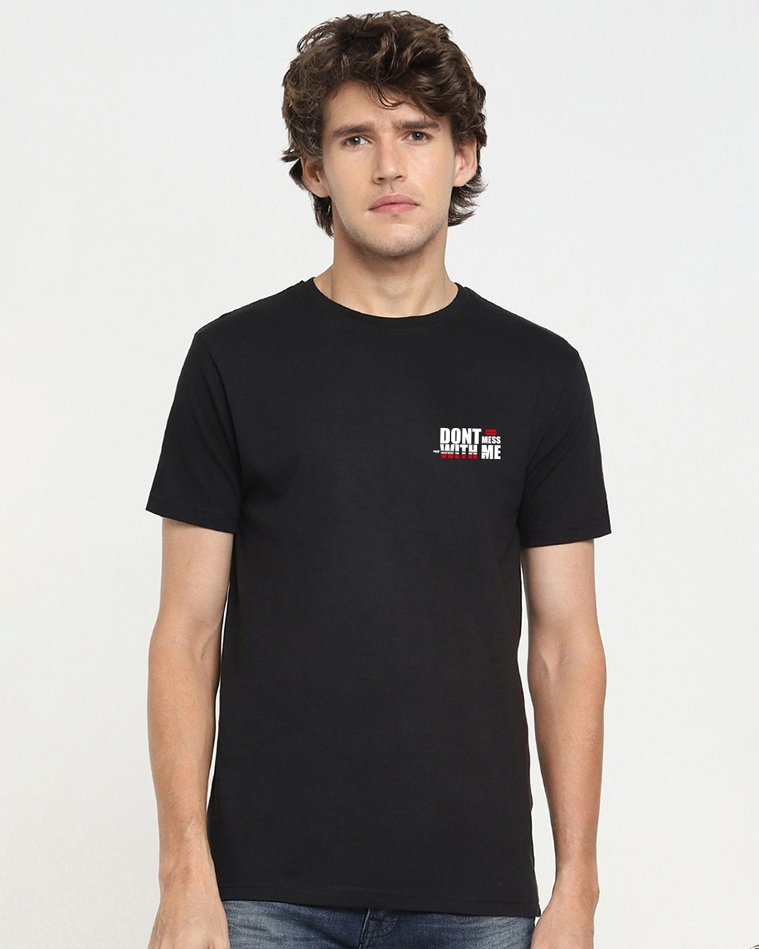 Shop Men's Black Bad Man Graphic Printed T-shirt-Back
