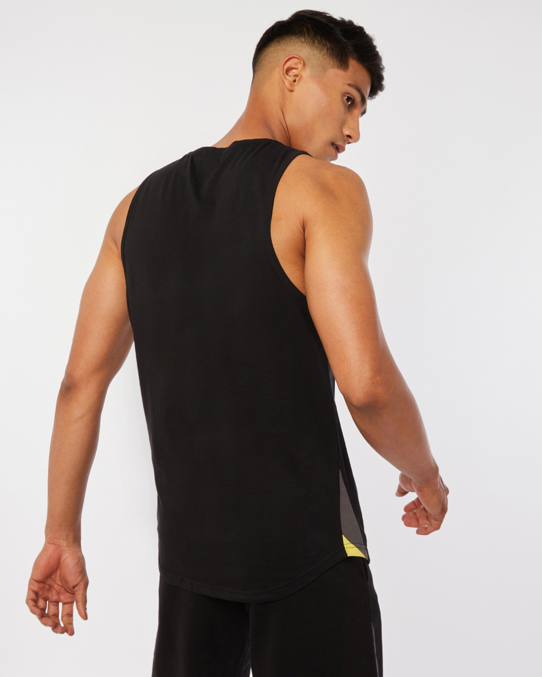Shop Men's Black Batman Graphic Printed Athleisure Vest-Back