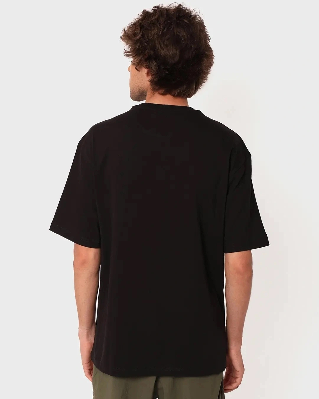 Shop Men's Black Batman Knight Graphic Printed Oversized T-shirt-Back
