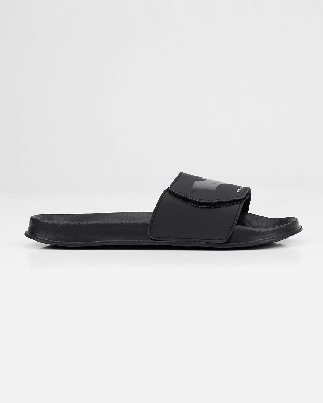 Shop Men's Black Batman Printed Velcro Sliders-Back
