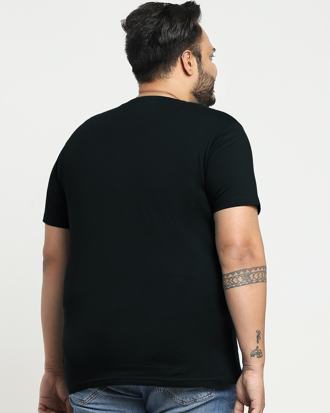 Shop Men's Black Beast Within Graphic Printed Plus Size T-shirt-Back