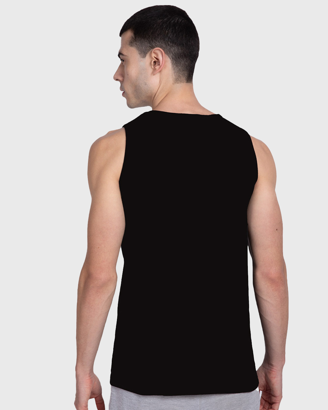 Shop Men's Black Swordsman Graphic Printed Vest-Back